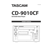 Tascam CD-9010CF manual cover