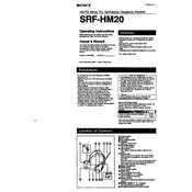 Sony SRF-HM20 manual cover