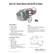 Balboa Quiet-Flo Heated Blower manual cover