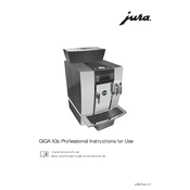 Jura Giga X3c Professional Coffee Machine manual cover