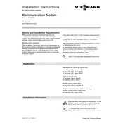 Viessmann Vitodens 200-W B2HA Communication Module Accessory manual cover