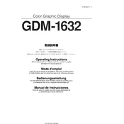 Sony GDM-1632 manual cover