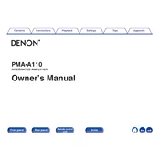 Denon PMA-A110 manual cover