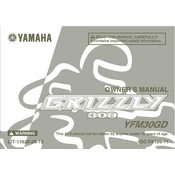 Yamaha YFM30GD Grizzly 300 2013 manual cover