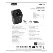 Goodman GSXC16 manual cover