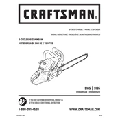 Craftsman CMXGSAMCN4216 Chainsaw manual cover