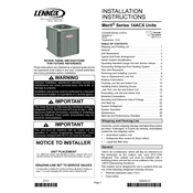 Lennox 14ACX manual cover