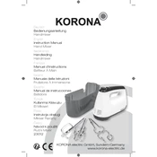 Korona 23012 Mixer manual cover