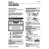 Sony CFS-W455 manual cover