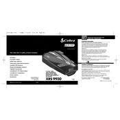 Cobra XRS 9930 manual cover