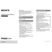 Sony MHS-TS55 manual cover