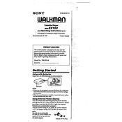 Sony WM-EX102 manual cover