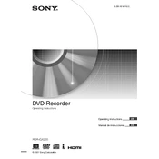 Sony RDR-GX255 manual cover