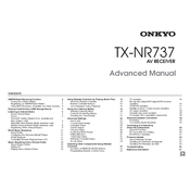 Onkyo TX NR737 manual cover