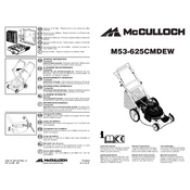 McCulloch M53-625CMDEW manual cover