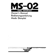 KORG MS-02 manual cover