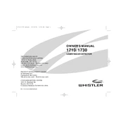 Whistler 1710 Laser Radar Detector manual cover