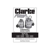 Clarke 7239100 CS85S Submersible Water Pump manual cover