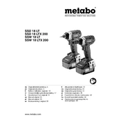 Metabo SSD 18 LTX 200 Wrench manual cover