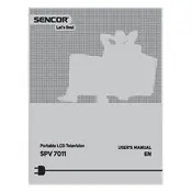 Sencor SPV 7011 Television manual cover