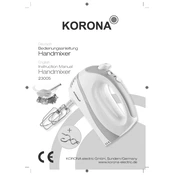 Korona 23005 Mixer manual cover