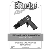 Clarke 3110471 CAT217 Pistol Grip Punch Flange Tool manual cover