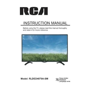 RCA RLDED4079A-SM TV manual cover