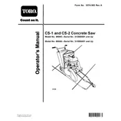 Toro CS-1 68045 Concrete Saw manual cover