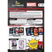 UNO Mattel Ultimate Marvel HHV87 Card Game manual cover