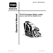 Toro TX 413 22330 Utility Loader manual cover