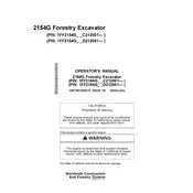 John Deere 2154G Excavator manual cover