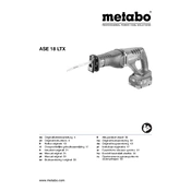 Metabo ASE 18 LTX Saw manual cover