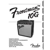 Fender Frontman 10G 2311000000 120V 60Hz Amplifier manual cover