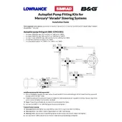 Lowrance Simrad B&G Autopilot Pump Fitting Kits Mercury Verado Steering System manual cover