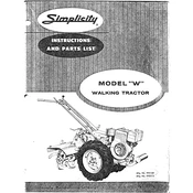 Simplicity W 990189 Tractor manual cover