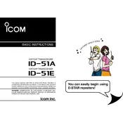 Icom ID-51A Transceiver manual cover