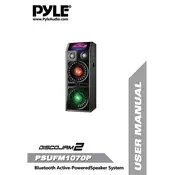 Pyle PSUFM1070P Speaker System manual cover