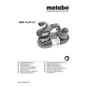 Metabo MBS 18 LTX 2.5 Saw manual cover