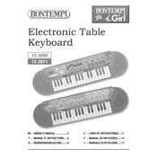 Bontempi 12 3080 Electronic Table Keyboard manual cover