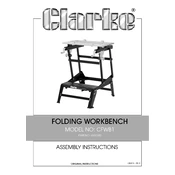 Clarke 6501580 CFWB1 Folding Workbench manual cover