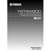 Yamaha YST-SW800 Subwoofer manual cover