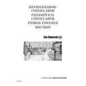 De Dietrich DRC729JE Refrigerator manual cover