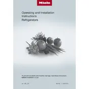 Miele K 2612 Vi Refrigerator manual cover