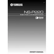 Yamaha NS-P220 Speaker manual cover