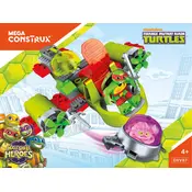 Mega Construx Mattel Turtle Jet Blaster DXV87 Construction Set manual cover