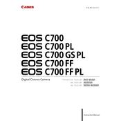 Canon EOS C700 FF PL manual cover