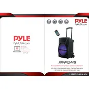 Pyle PPHP1244B Speaker manual cover