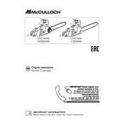 McCulloch CSE1835 manual cover