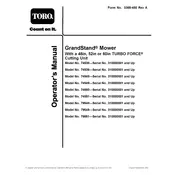 Toro GrandStand 79551 Mower manual cover