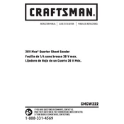 Craftsman CMCW222B Sander manual cover